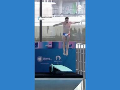 WATCH:  French diver slips during pool inauguration ceremony ahead of Paris Summer Olympics