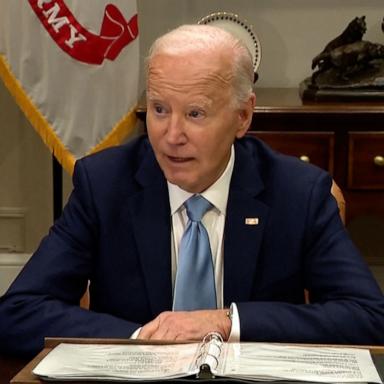 Biden speaks at the White House calling the Iran Missile attacks 'ineffective' 