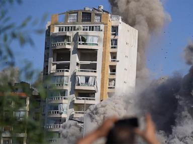 WATCH:  Dramatic footage shows Beirut building demolished in Israeli airstrike