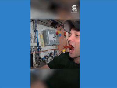 WATCH:  Astronaut shows how to eat ketchup in space