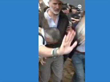 WATCH:  Protesters throw mud at Spain’s King Felipe during visit to flood-hit area