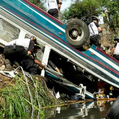 VIDEO: At least 30 dead in Guatemala bus crash