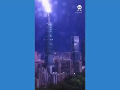 WATCH:  Lightning strikes Taiwan skyscraper