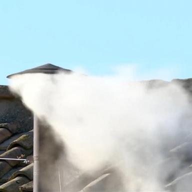 VIDEO: White smoke appears from the Sistine Chapel, signaling a new pope has been elected