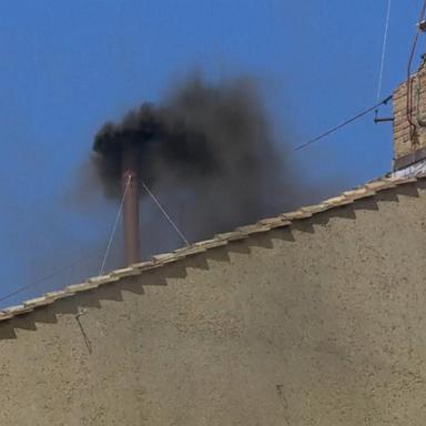 Another round of voting is complete without a new pope being elected, as black smoke is being emitted from the Sistine Chapel’s chimney.