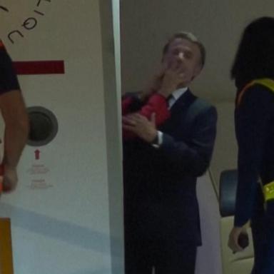 French President Emmanuel Macron played down an apparent spat with his wife Brigette which was captured in a viral video.