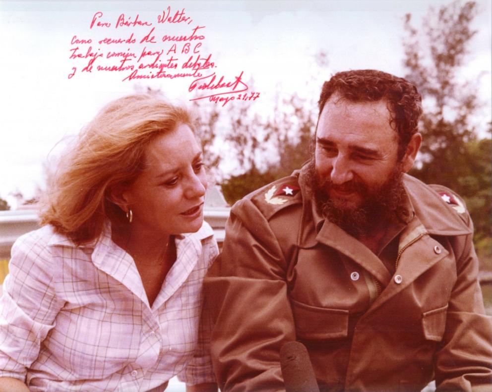 PHOTO: Barbara Walters is pictured with Fidel Castro. Barbara Walters first interviewed Fidel Castro 39 years ago.
