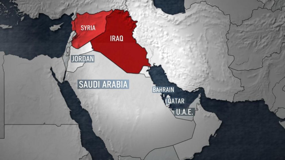 PHOTO: Several Arab nations are involved in the ongoing U.S.-led operation against ISIS targets in Syria, Centcom said. Centcom identified the nations as Jordan, Saudi Arabia, Bahrain, Qatar and the United Arab Emirates.