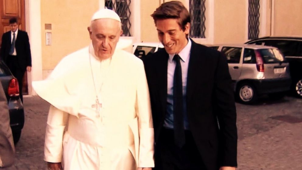 PHOTO: "World News Tonight" Anchor David Muir with Pope Francis for exclusive town hall 'Pope Francis and the People'
