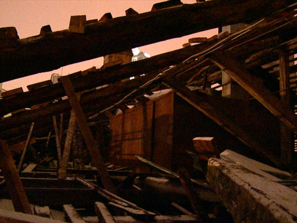 PHOTO: A group of 50 men destroyed the roof and stole property in December, according to management.