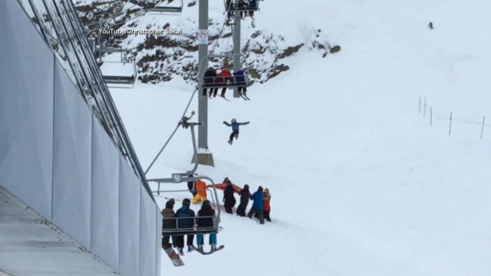 VIDEO: Volunteers Rescue Boy Dangling From Ski Lift