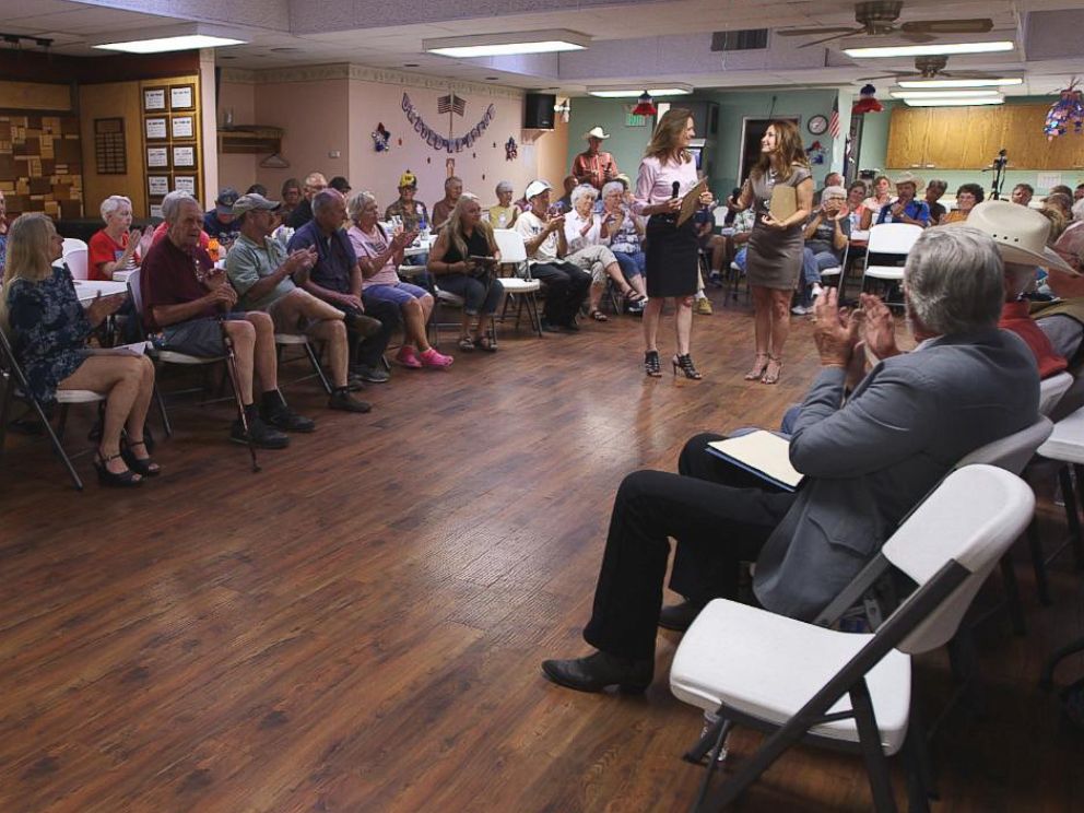 PHOTO: At a town meeting led by Molly Vogt and Kim Monson, two conservative radio hosts who call themselves the Americhicks, Colorado residents said they did not want Guantanamo prisoners transferred to ADX Supermax.