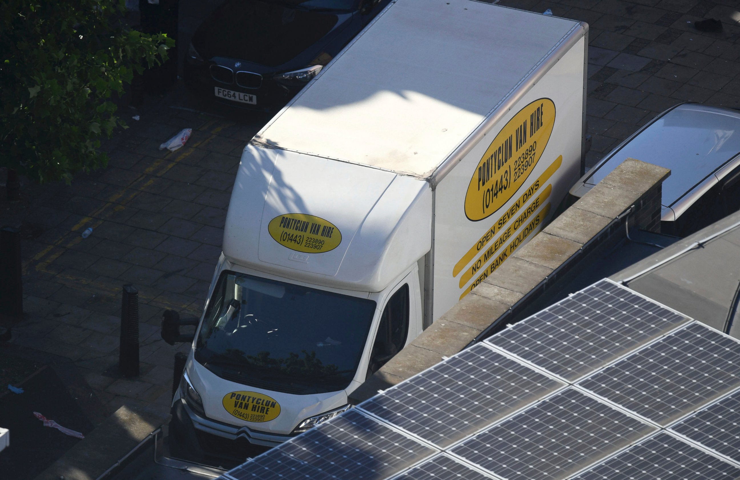 PHOTO: A van is seen at Finsbury Park in north London, June 19, 2017.