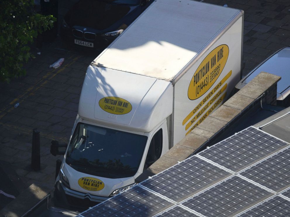 PHOTO: A van is seen at Finsbury Park in north London, June 19, 2017.