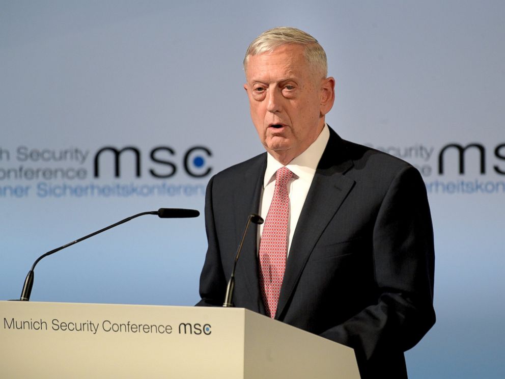 PHOTO: US Defense Minister Jim Mattis attends the 53rd Munich Security Conference, Feb. 17, 2017.