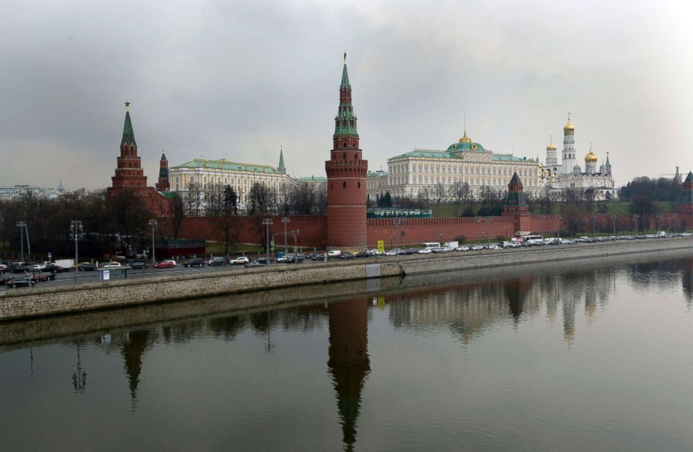 PHOTO: The Kremlin is seen behind the Moskva River in Moscow, April 7, 2017. 