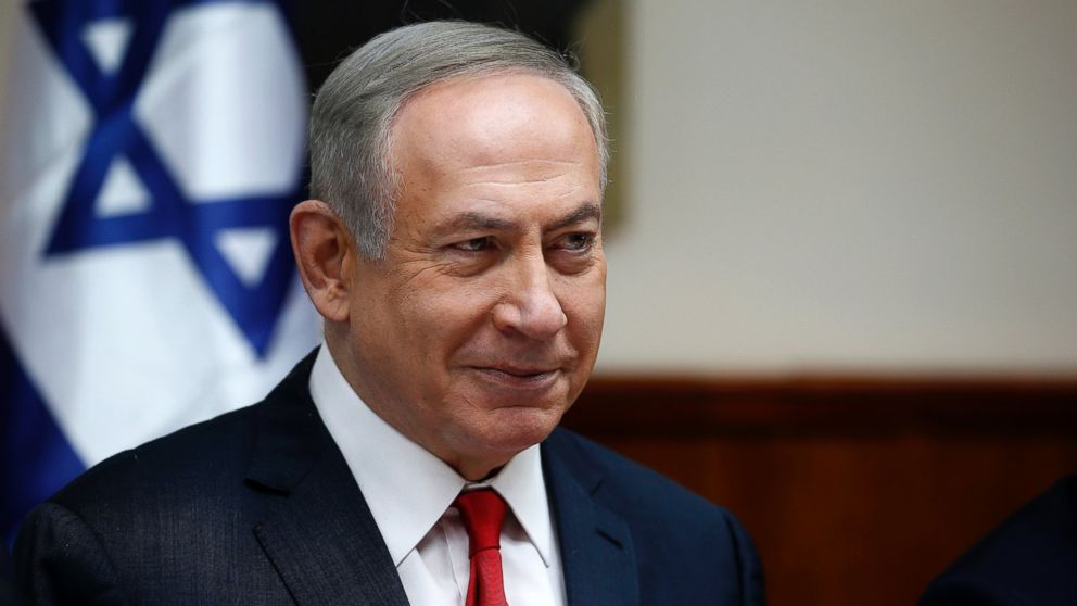 PHOTO: Israeli Prime Minister Benjamin Netanyahu attends the weekly cabinet meeting in Jerusalem, Jan. 22, 2017. 