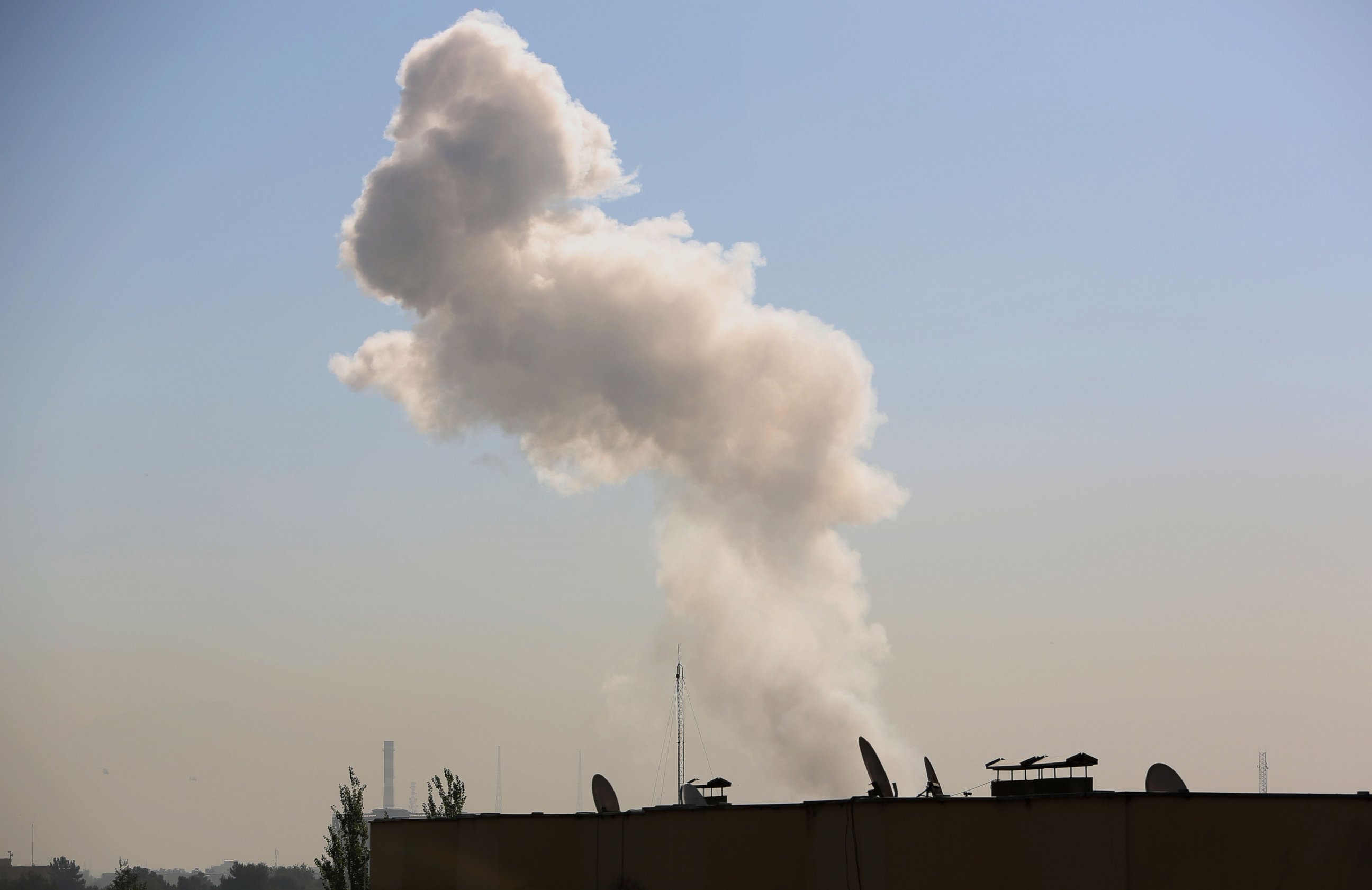 PHOTO: Smoke rises after a suicide attack in Kabul, Afghanistan, Sept. 16, 2014.
