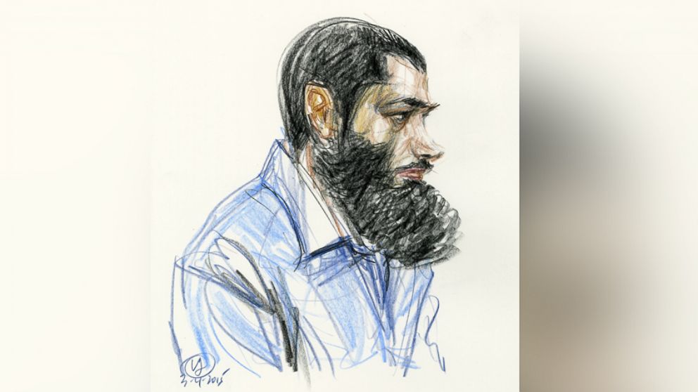 In this courtroom drawing, Abid Naseer listens to the guilty verdict against him in federal court on March 4, 2015, in the Brooklyn borough of New York.  