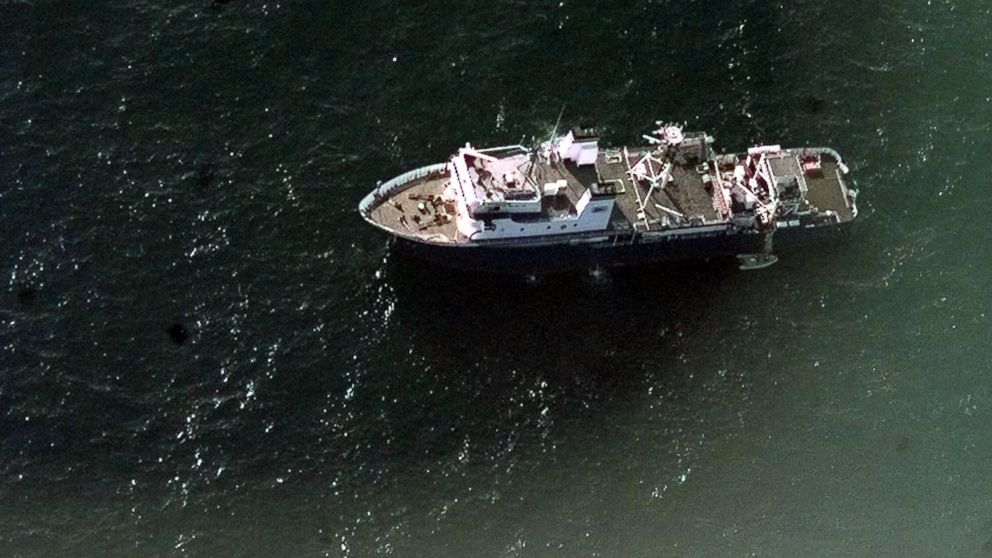 PHOTO:A search and rescue ship searches the impact site of EgyptAir Flight 990, 60 miles off the coast of Nantucket, Mass., Oct. 31, 1999.  