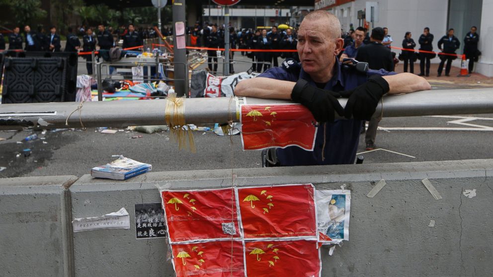 Main Hong Kong Protest Camp Dismantled By Police Abc News