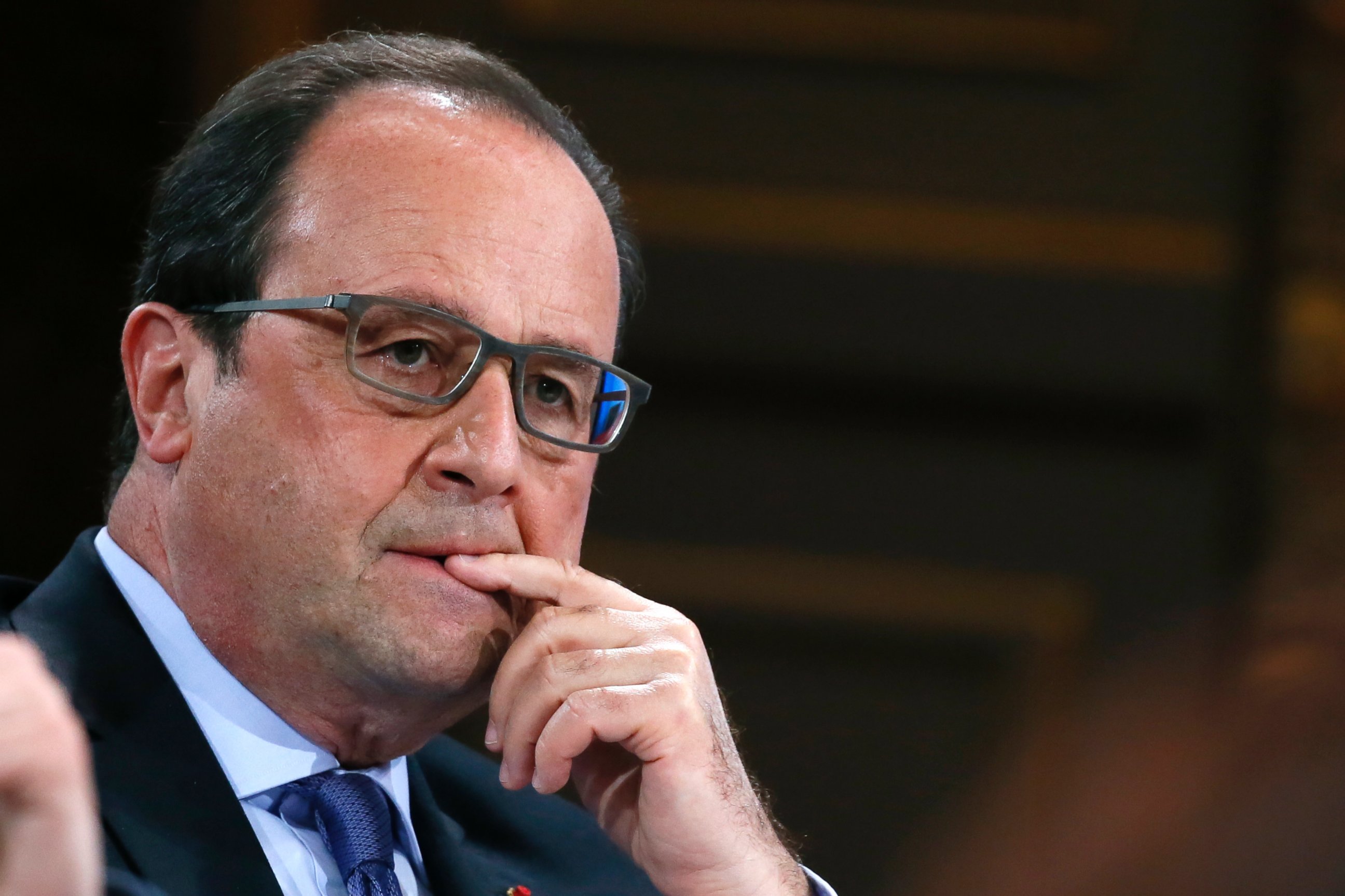 PHOTO: French President Francois Hollande attends a national conference on Handicap at the Elysee Palace in Paris, May 19, 2016. 