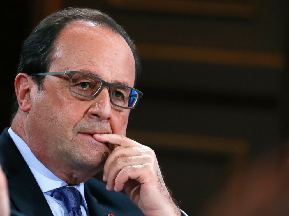 PHOTO: French President Francois Hollande attends a national conference on Handicap at the Elysee Palace in Paris, May 19, 2016.