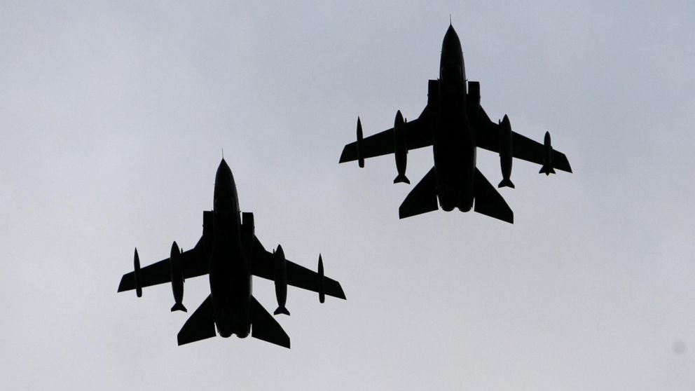 Two RAF Tornado GR4 jets fly in this file photo Jan.12, 2011.