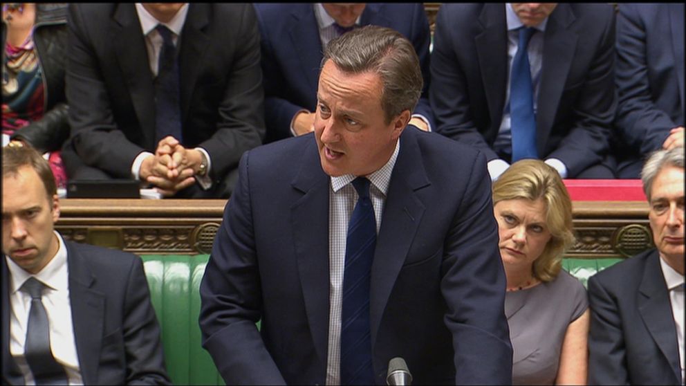 Britain's Prime Minister, David Cameron, addresses the House of Commons in London, Wednesday June 29, 2016. 
