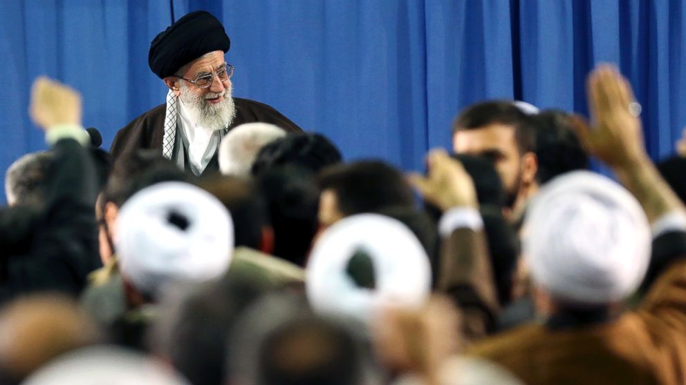 Supreme Leader Ayatollah Ali Khamenei attends a meeting with a group of environmental officials and activists at his residence in Tehran, Iran, March 8, 2015.