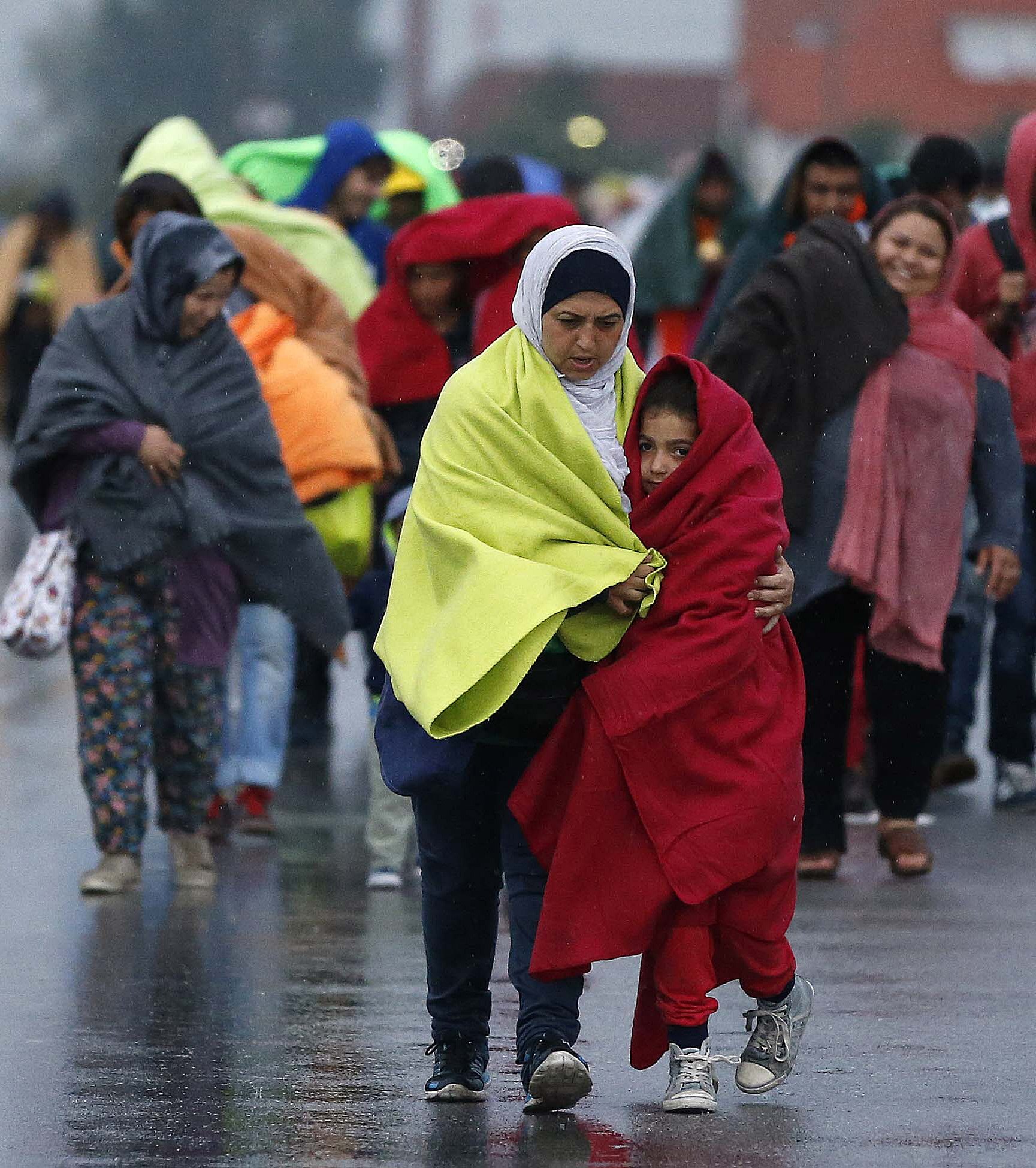 PHOTO: Refugees arrive at the Hungarian-Austrian border in Nickelsdorf, Austria, Sept. 5, 2015. 