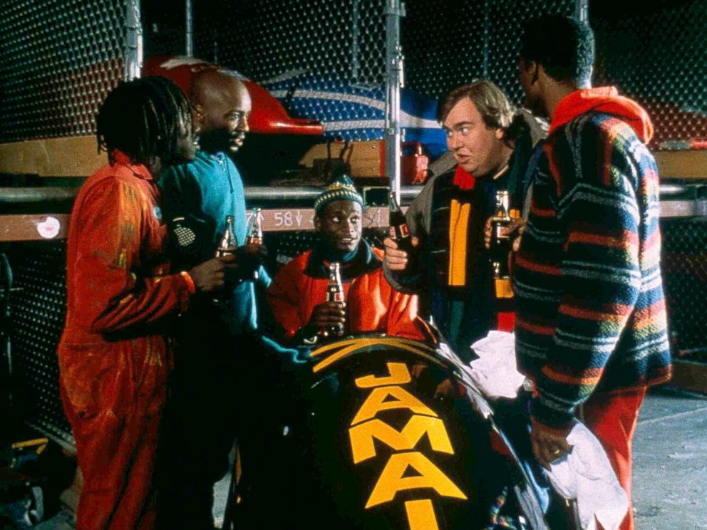 PHOTO: Doug E. Doug, Malik Yoba, Rawle D. Lewis, John Candy and Leon are shown in a scene from Cool Runnings.
