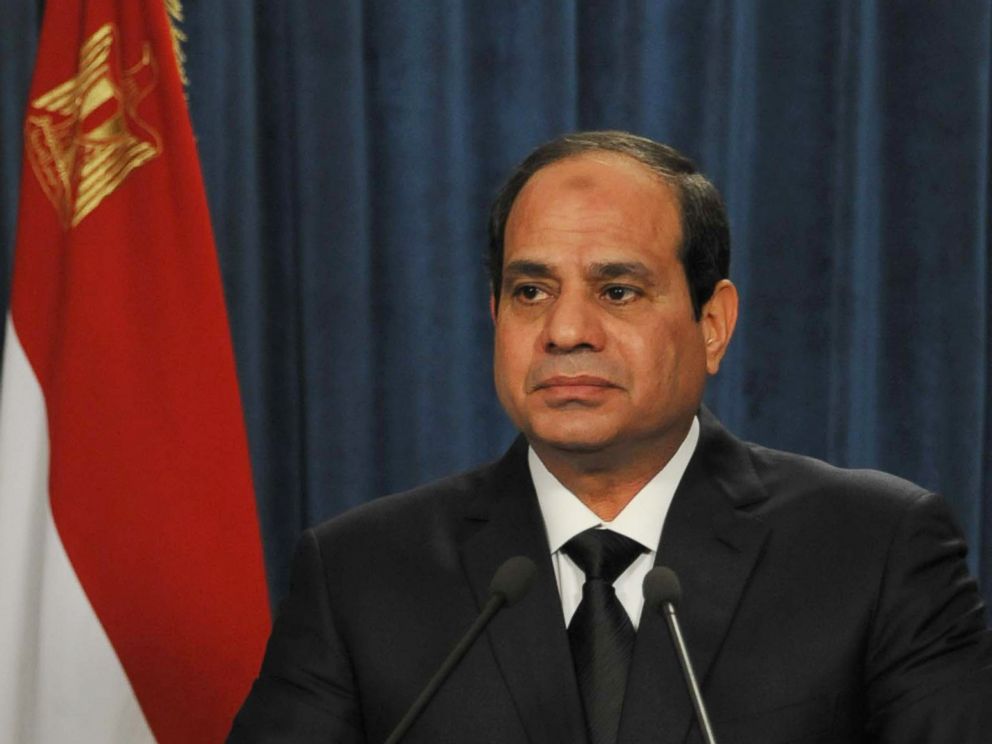 PHOTO: President Abdel-Fattah el-Sissi makes a statement