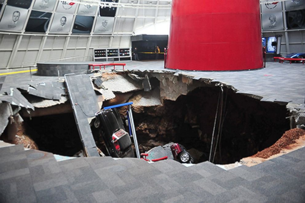 Corvettes Collapse Into Giant Sinkhole