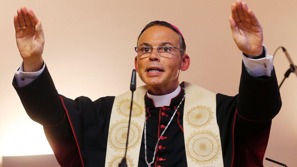 Bishop of Limburg Franz-Peter Tebartz-van Elst blessing a new Kindergarden in Frankfurt, Germany, Aug. 29, 2013.