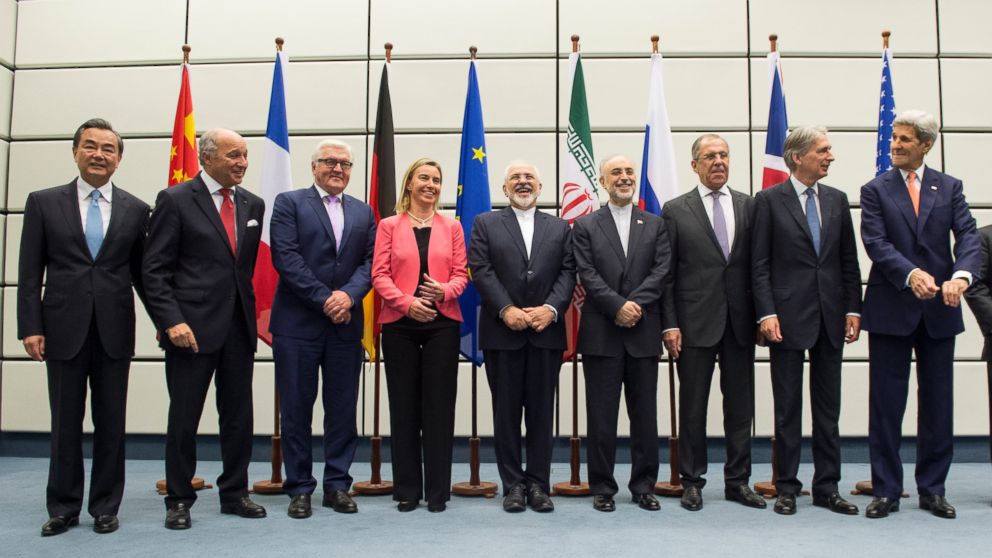 PHOTO: World leaders pose for a group picture at the United Nations building in Vienna, July 14, 2015, during their talks on the Iranian nuclear program. 