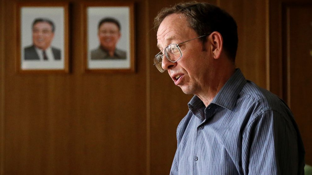 PHOTO: Jeffrey Fowle, an American detained in North Korea, speaks to the Associated Press