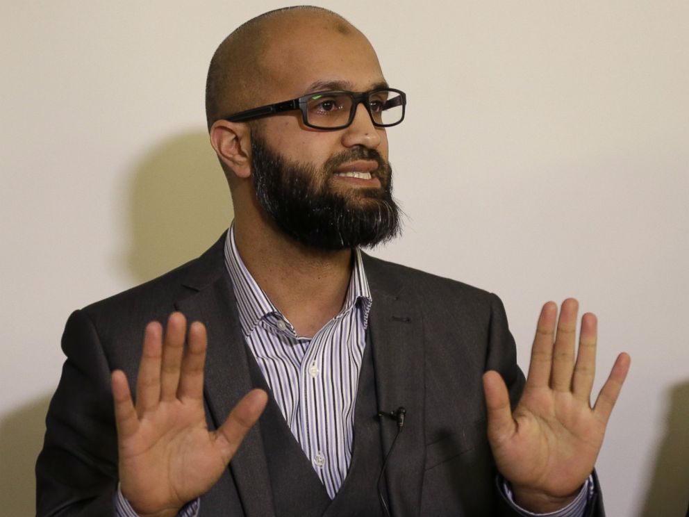 PHOTO: CAGE Research Director Asim Qureshi talks during a press conference held by the CAGE human rights charity in London on Feb. 26, 2015.