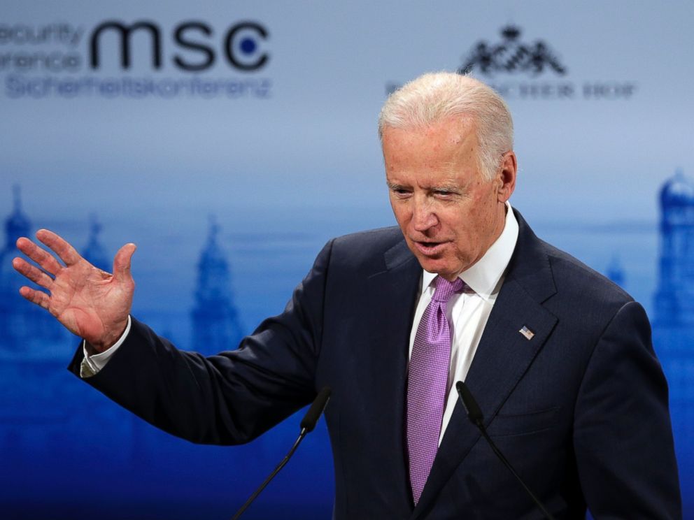PHOTO: U.S. Vice President Joe Biden delivers his speech at the 51. Security Conference in Munich, Germany, Saturday, Feb. 7, 2015.