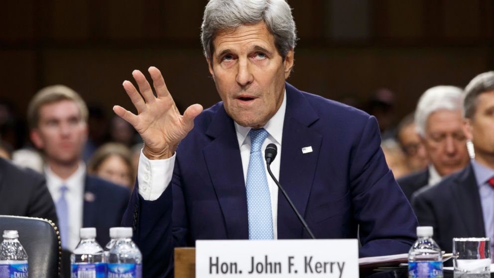 Secretary of State John Kerry appears before the Senate Foreign Relations Committee on Capitol Hill in Washington, Sept. 17, 2014.