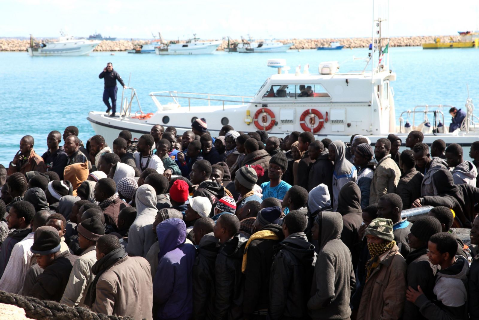 Thousands of Libyan Refugees Reach Italy Photos ABC News