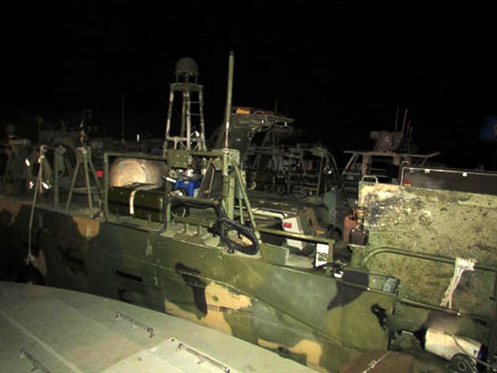 PHOTO: This picture released by the Iranian Revolutionary Guards, Jan. 13, 2016, shows American Navy boats in custody of the guards in an undisclosed location in Iran.