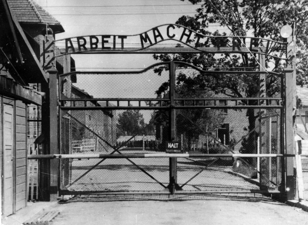 PHOTO: This undated file photo shows the main gate of the Auschwitz death camp complex in occupied-Poland. The writing over the gate reads 'Arbeit Macht Frei' (Work Sets You Free). 