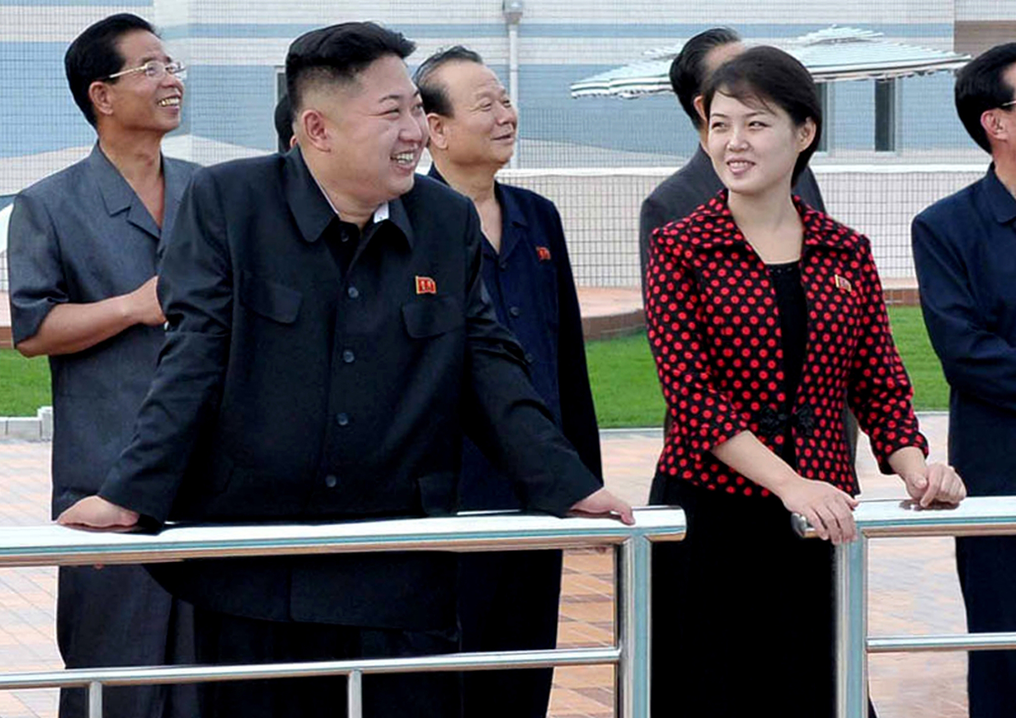 PHOTO: Kim Jong Un, left, and his wife Ri Sol Ju, right, are pictured in Pyongyang, North Korea in this undated file photo. 