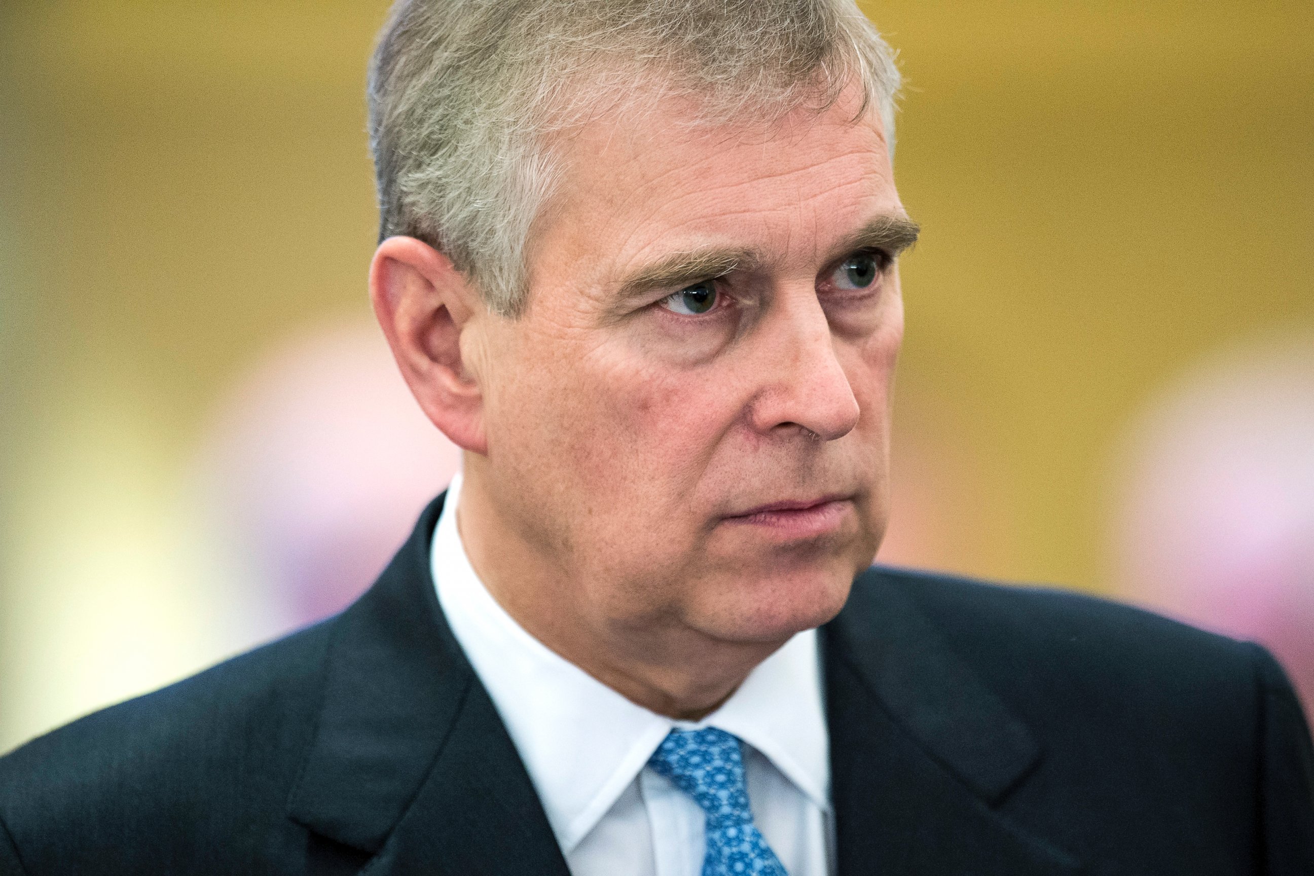 PHOTO: Britain's Prince Andrew looks on during the 45th Annual Meeting of the World Economic Forum, WEF, in Davos, Switzerland, Jan. 22, 2015.