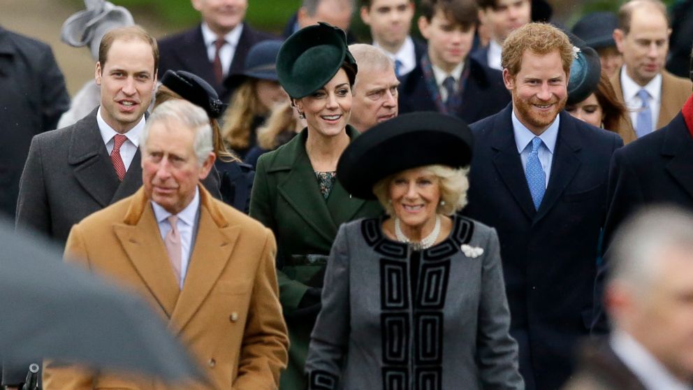 Members of the British royal family attend the traditional Christmas Day church service, at St. Mary Magdalene Church in Sandringham, England, Dec. 25, 2015.