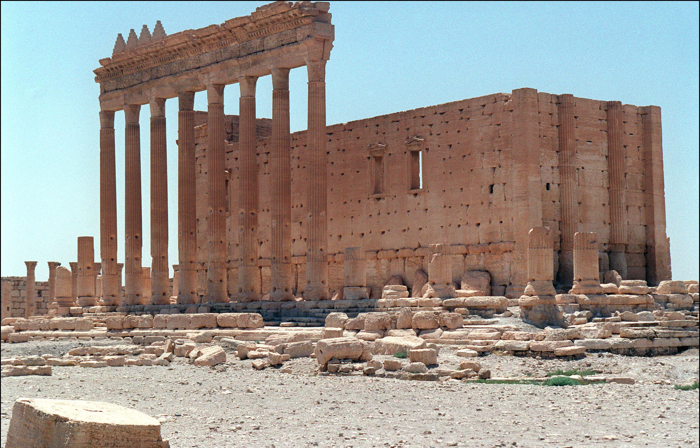 PHOTO: The Temple of Bel in the city of Palmyra.