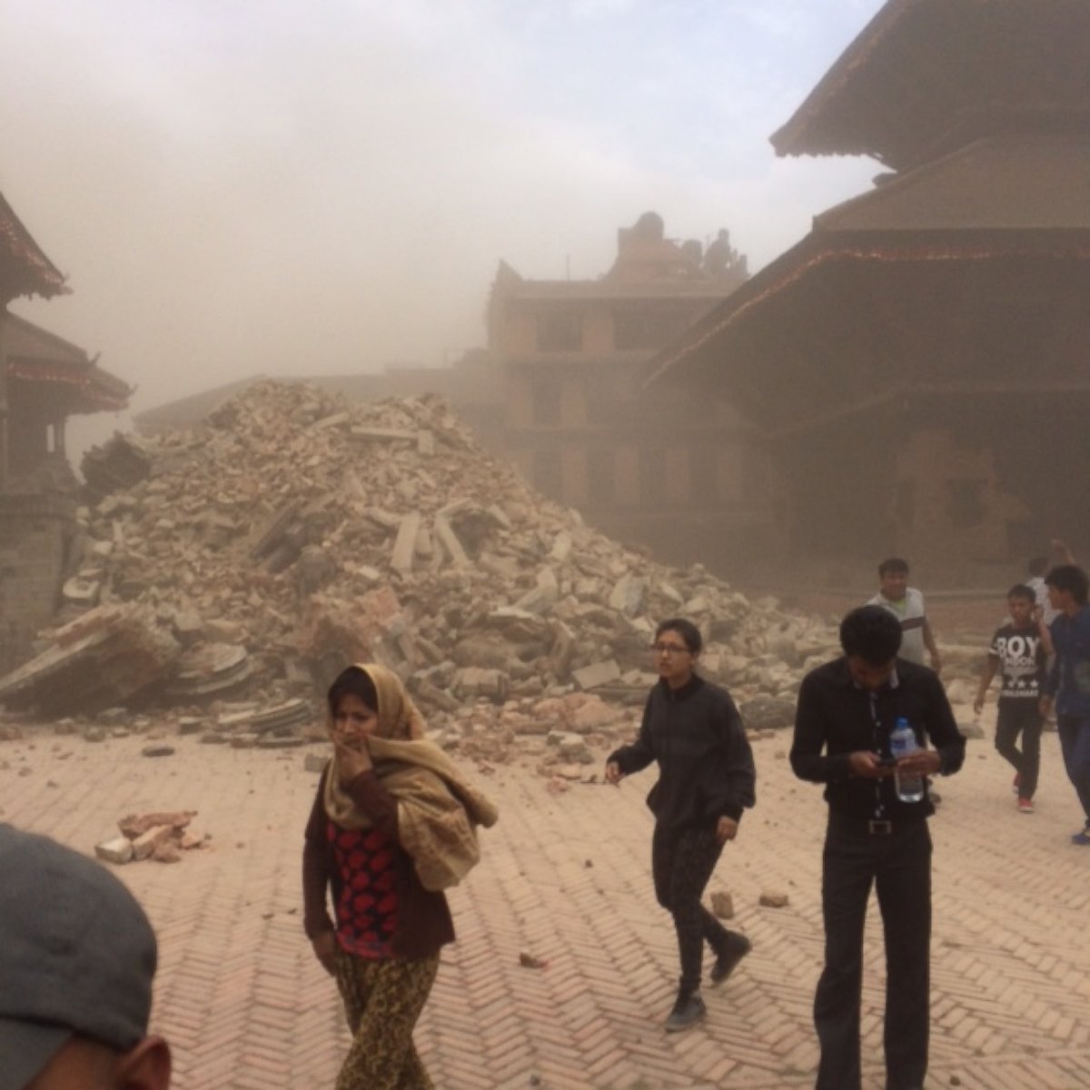 PHOTO: Damage in Bhaktapur, an old city just outside Kathmandu, after an earthquake strikes Nepal.