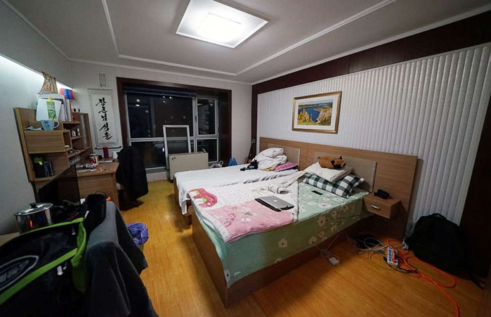 PHOTO: Alek Sigley's room in the foreign student dormitory at Kim Il Sung University, Pyongyang, North Korea.