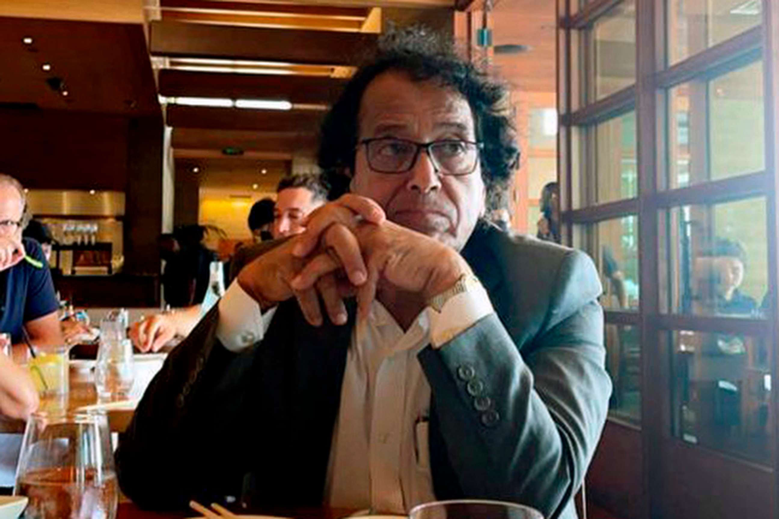 PHOTO: In this photo provided by Ibrahim Almadi, Saad Ibrahim Almadi sits in a restaurant in an unidentified place, in the United States, on August 2021. Almadi, 72, who is a citizen of both Saudi Arabia and the U.S., was arrested in Saudi Arabia.